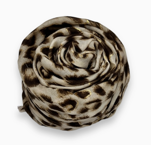 Foulard_Léopard beige 1