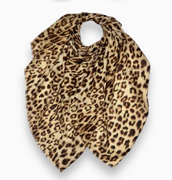 Foulard_Léopard brun