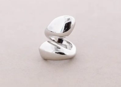 Bague Hojas argenté