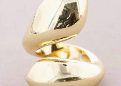 Bague Hojas dorée