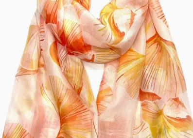 Foulard Gingko orange