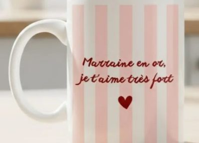 Mug marraine en or