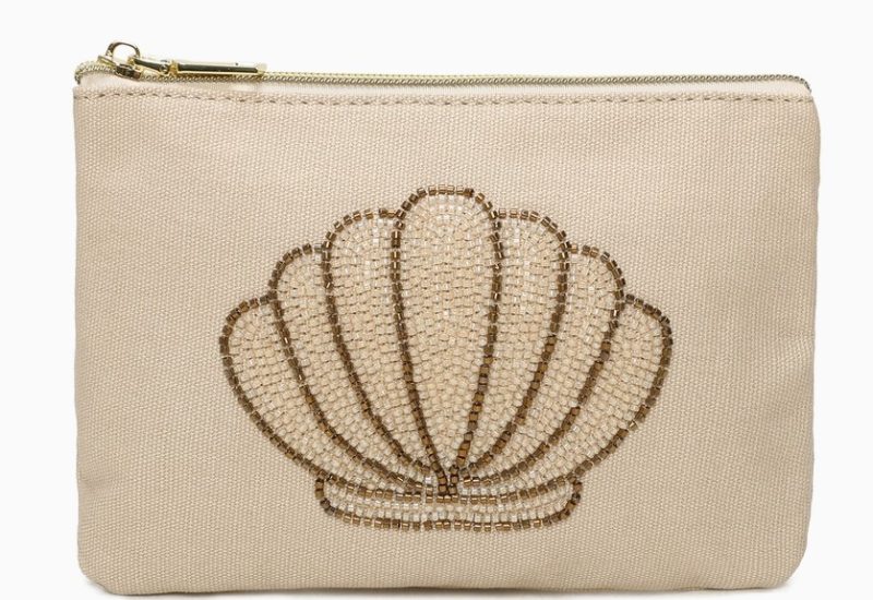 Trousse Coquillage taupe